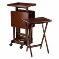 Winsome 6 Pieces Snack Table Set - Walnut 94828